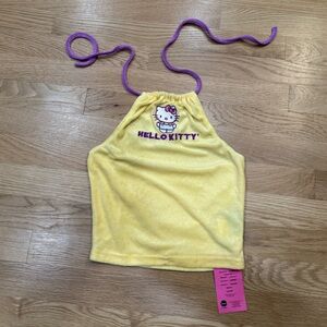 Hello Kitty x Shein Terry Cloth Halter Crop Top